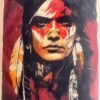 Native Woman Portrait Laser Digital Patches 19.5 x 9.5 Inch – LP0045
