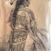 Native American Woman Portrait Laser Digital Patches 25 x 19 Inch – LP0046
