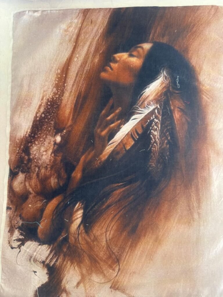 Native Woman Portrait Laser Digital Patches 14.5 x 11.5 Inch – LP0048