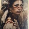 Native American Woman Portrait Laser Digital Patches 17 x 11.5 Inch – LP0049