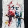 Cockatoo Parrots Print Cotton Fabric Sew Onn Patch 10.5 x 7 Inch – SP0013