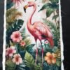 Flamingos Print Cotton Fabric Sew Onn Patch 12 x 8.5 Inch – LP0002