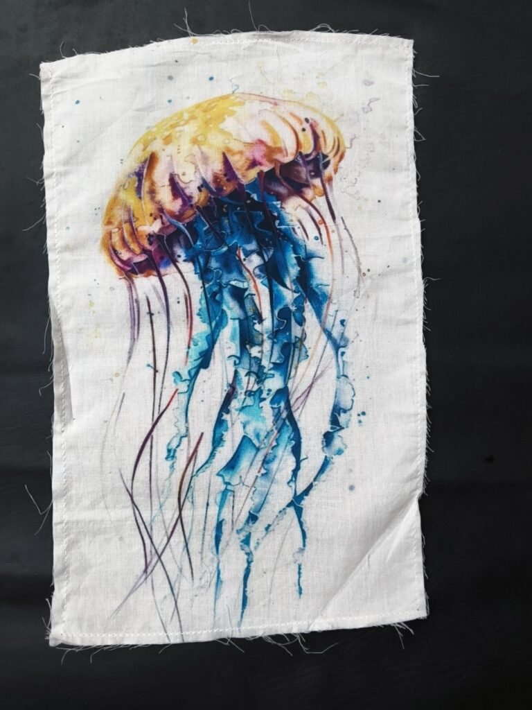 Octopus Print Cotton Fabric Sew Onn Patch 10 x 6 Inch – SP0008