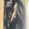 Native American Woman Portrait Laser Digital Patches 15 x 9.5 Inch – LP0052