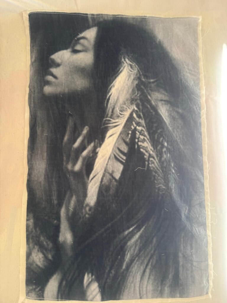 Native American Woman Portrait Laser Digital Patches 15 x 9.5 Inch – LP0052