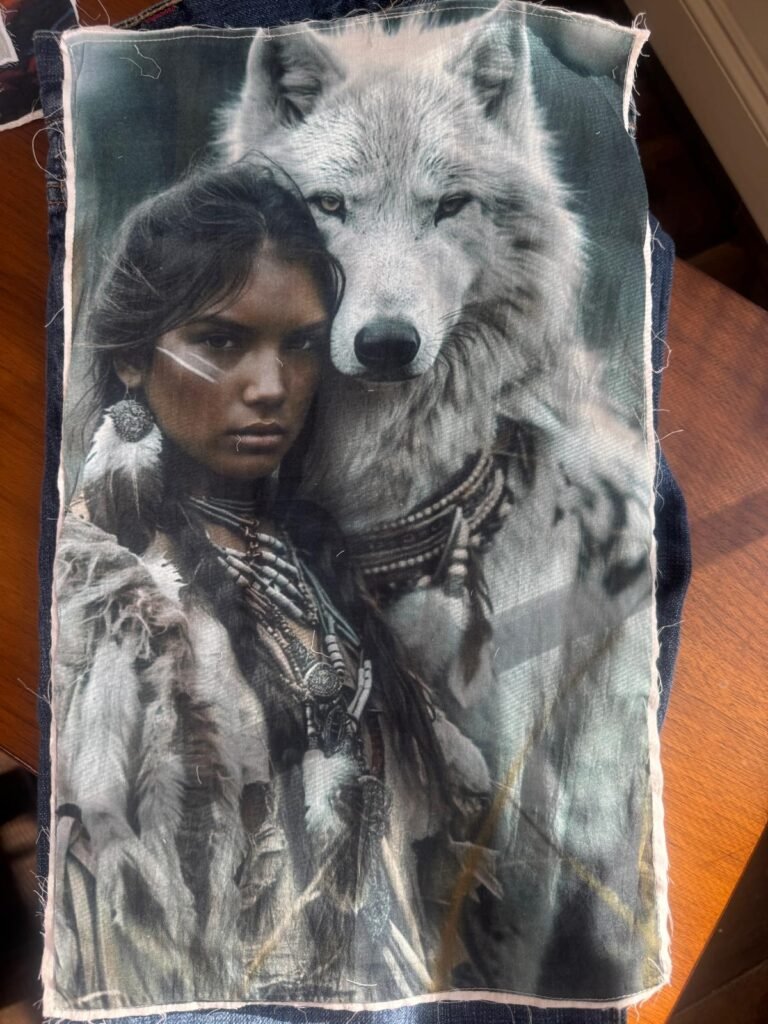 Native Tribal Woman Portrait Laser Digital Patches – LP0053