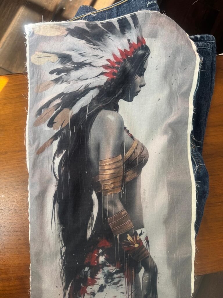 Native Woman Portrait Laser Digital Patches – LP0054